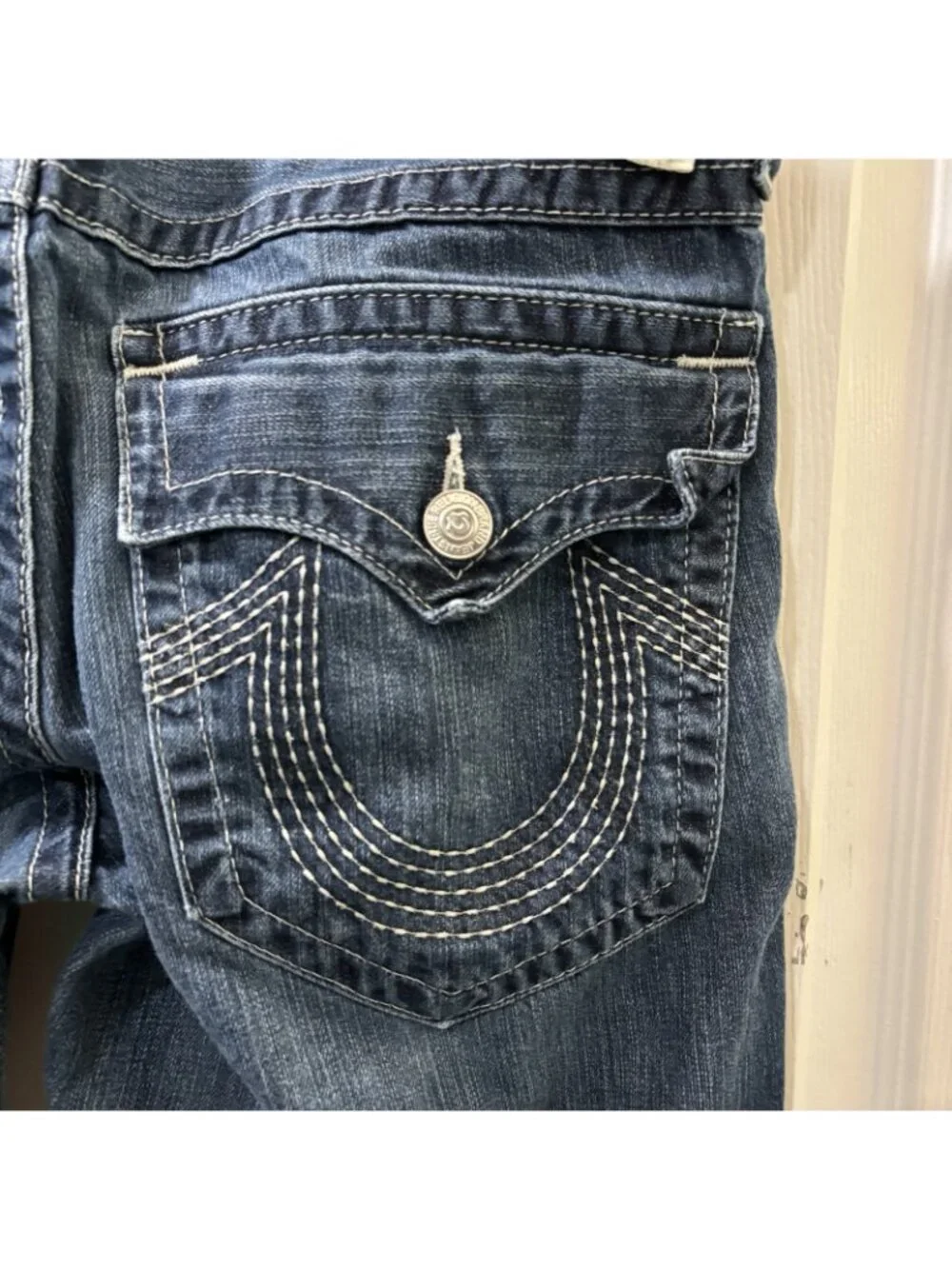 True Religion Vintage Style Bobby Jeans  Bootcut Men 33 Baggy Low Rise